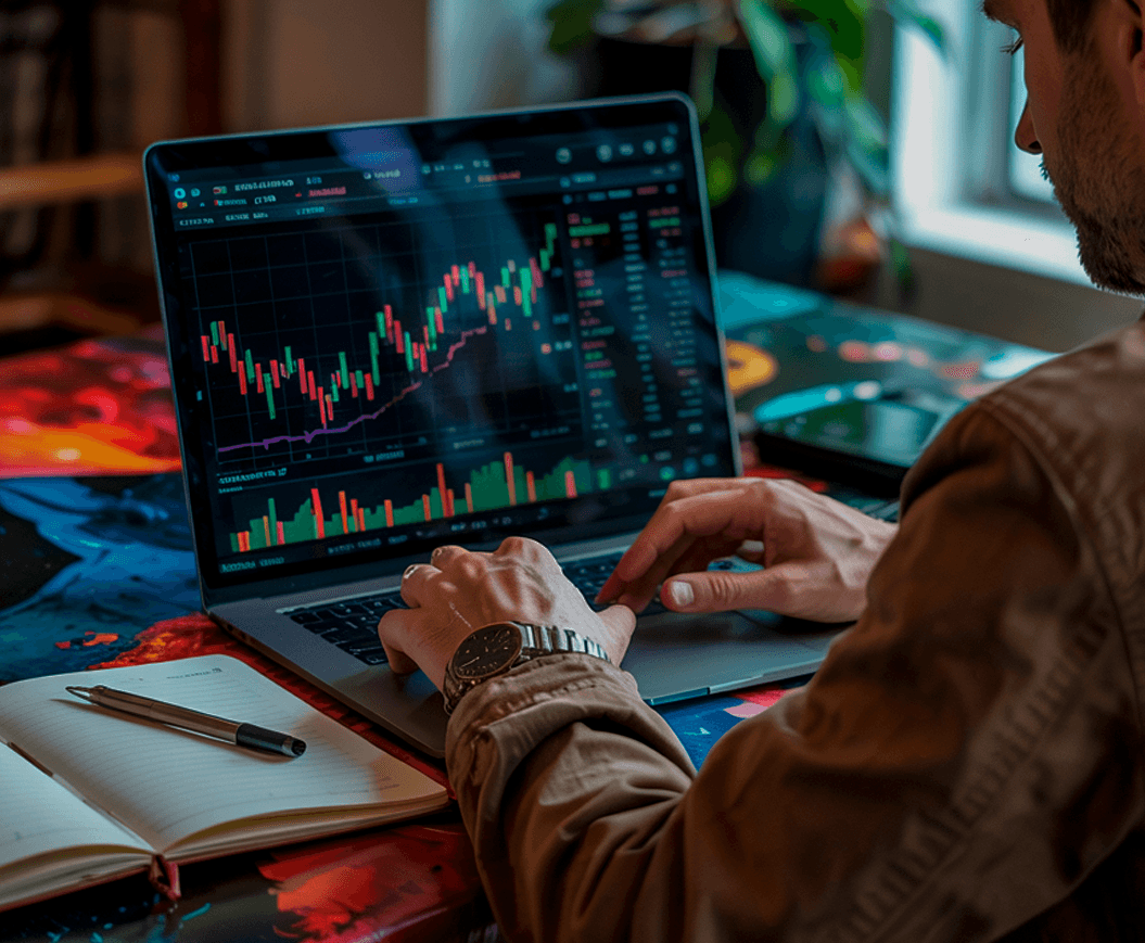 woman working on a laptop